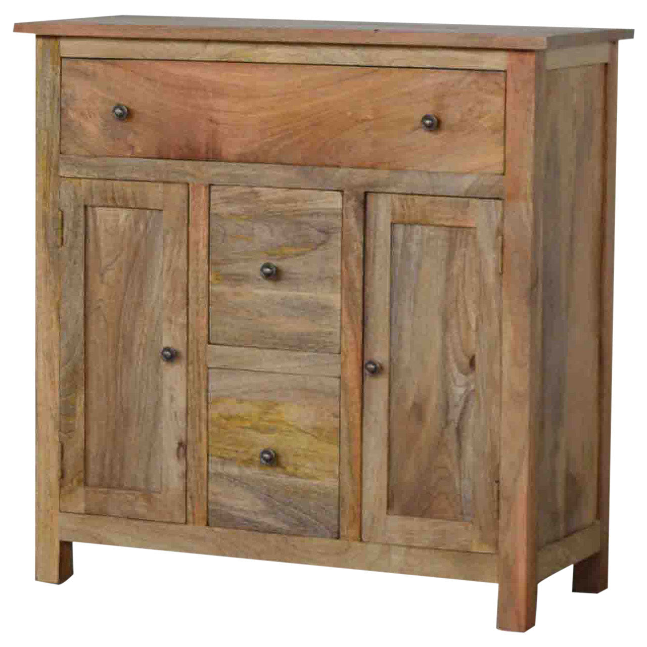3 Drawers 2 Cabinets Console Table