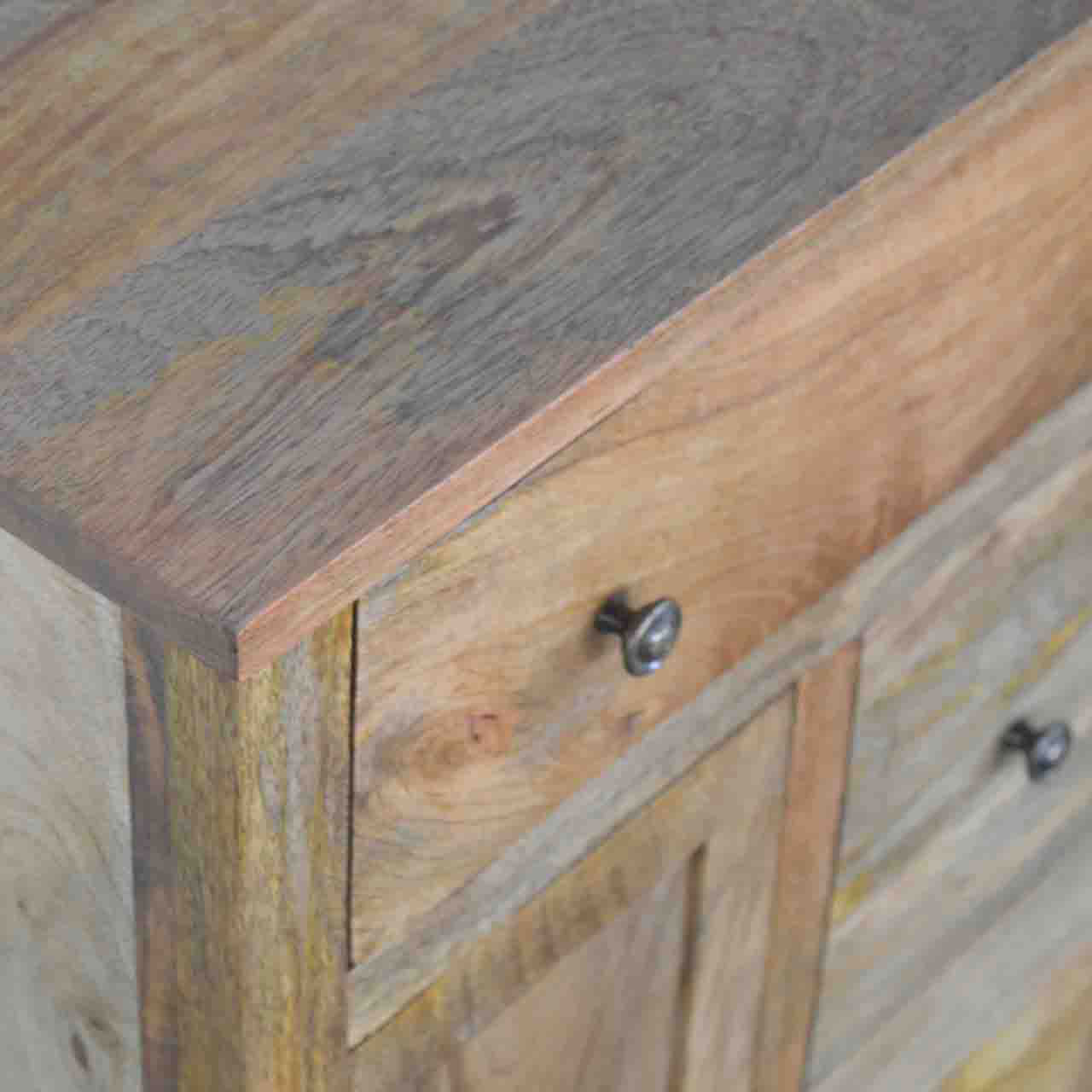 3 Drawers 2 Cabinets Console Table