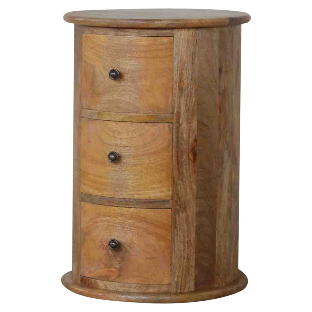 3 Drawer Drum Chest, Oak