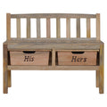 His/Hers Storage Hallway Bench