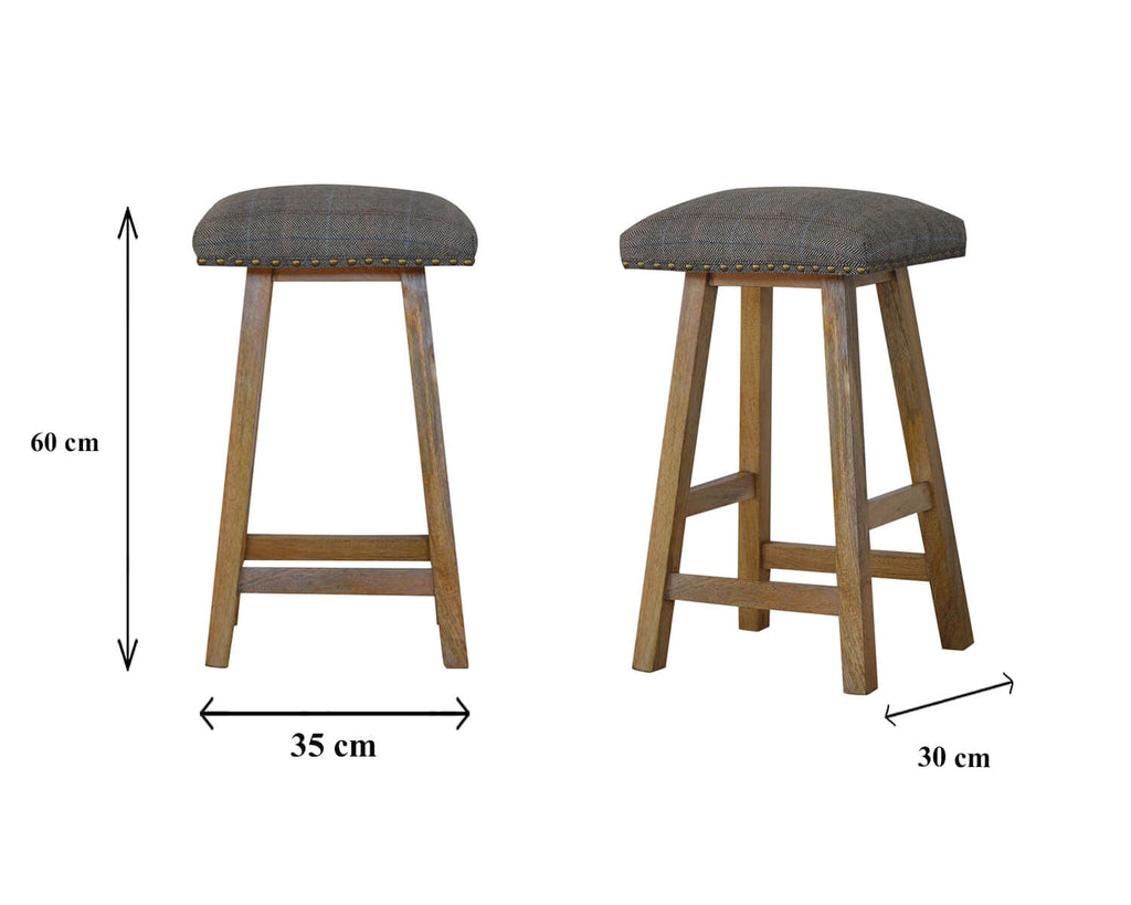Mixed Tweed Bar Stool