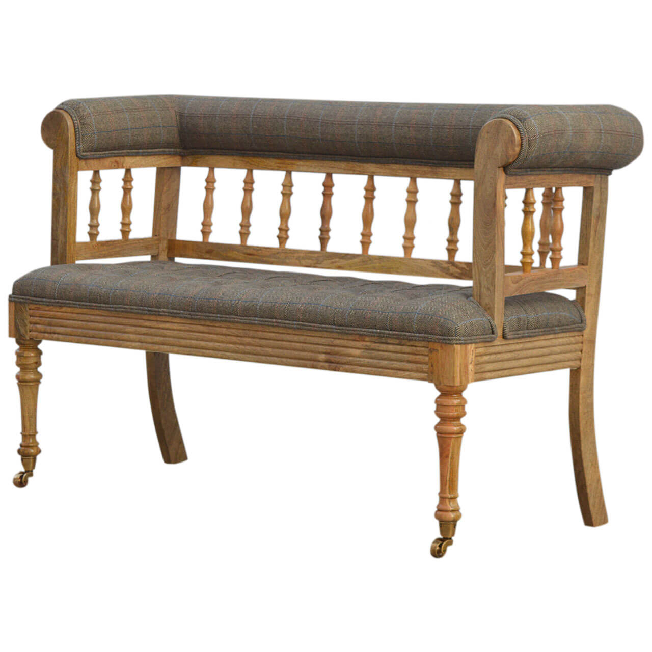 Deep Button Hallway Bench