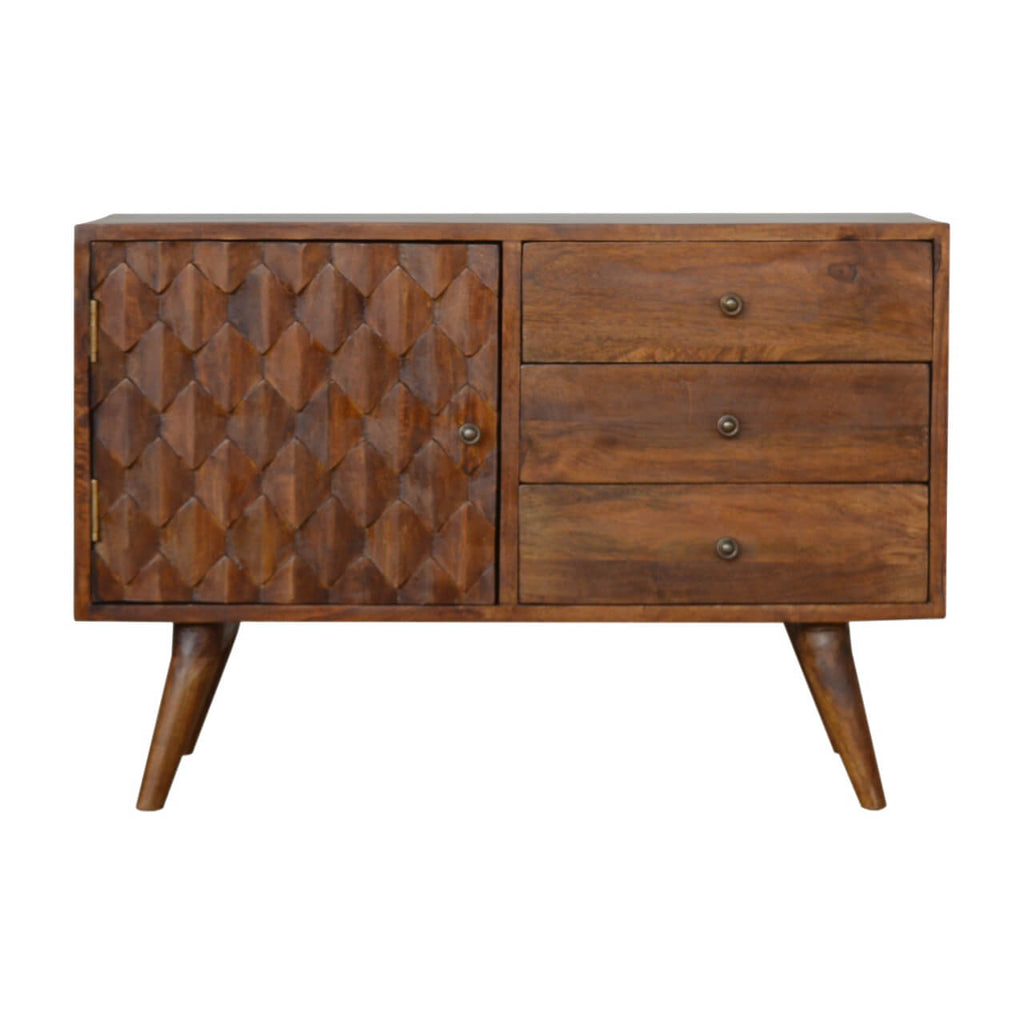 Pineapple Carved Sideboard, Chestnut