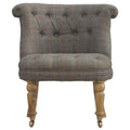 Deep Button Chair, Mixed Tweed