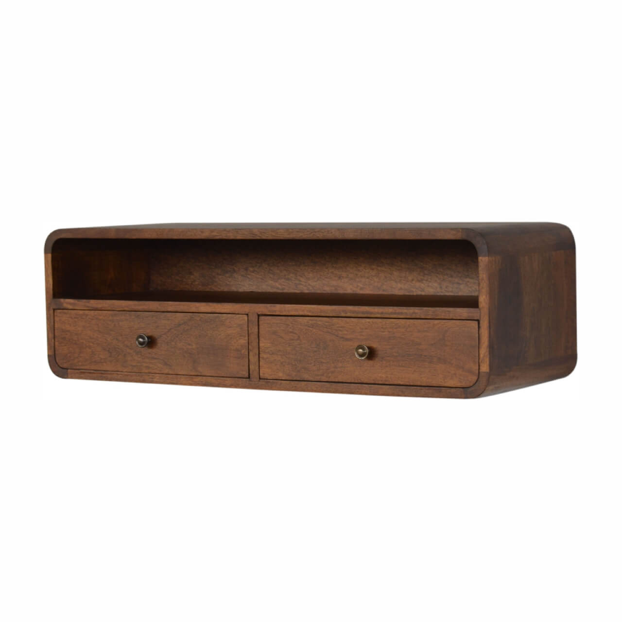 Arto Floating Console Table, Chestnut