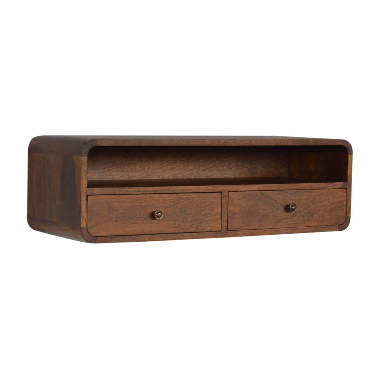 Arto Floating Console Table, Chestnut