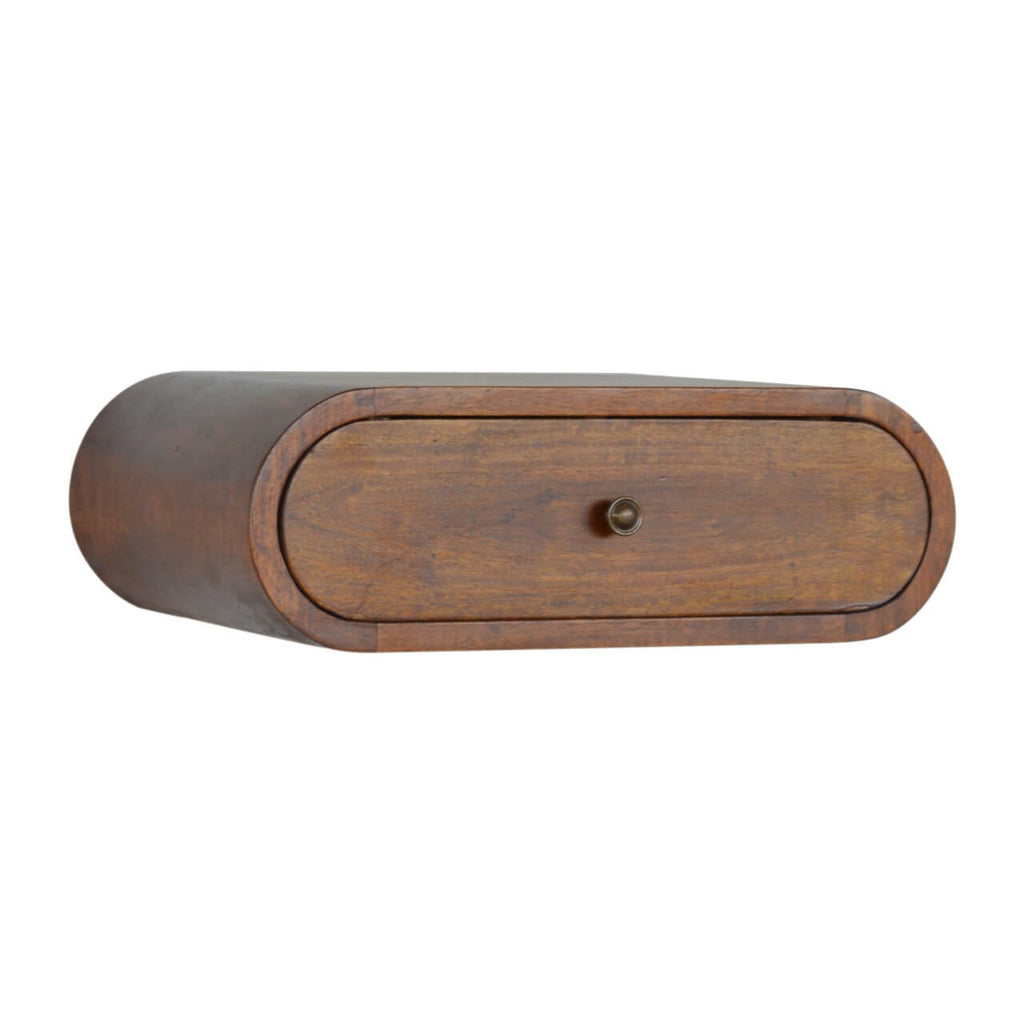 1 Drawer Floating Bedside Table, Chestnut