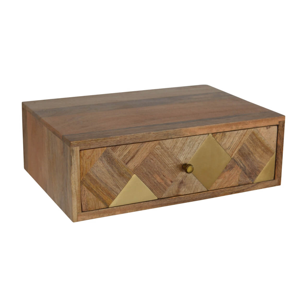 Floating Brass Inlay Bedside