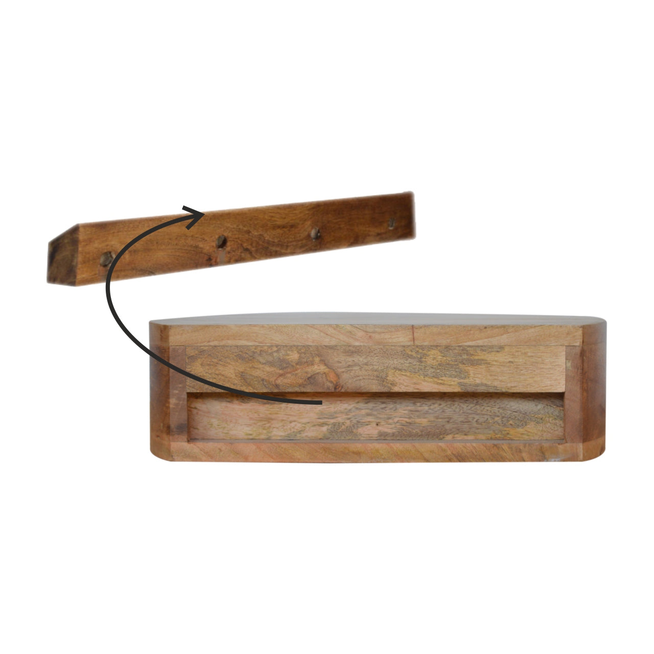 Semi Circle Floating Bedside