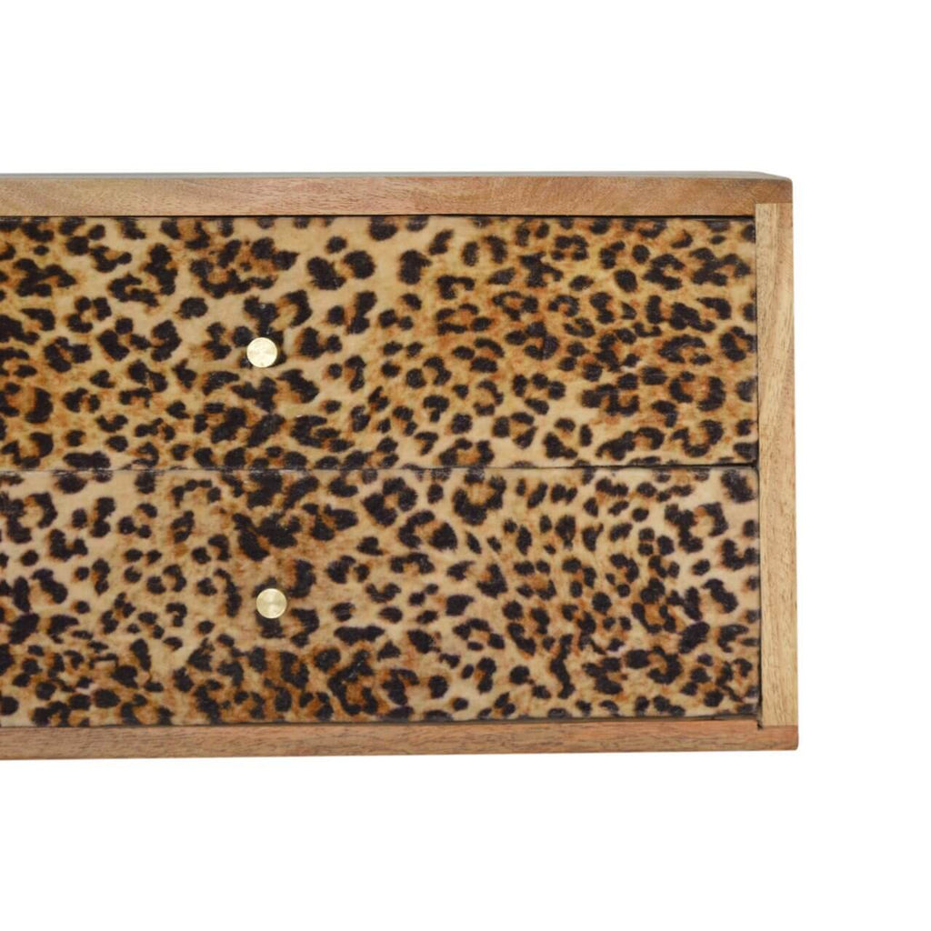 Leopard Print Floating Bedside