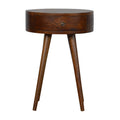 Circular Bedside Table, Chestnut