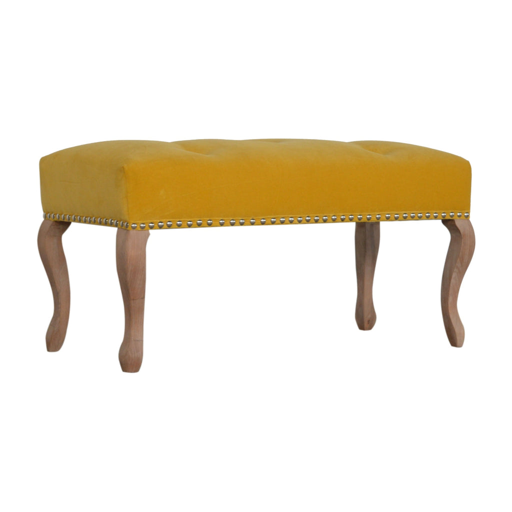 French Style Velvet Bench