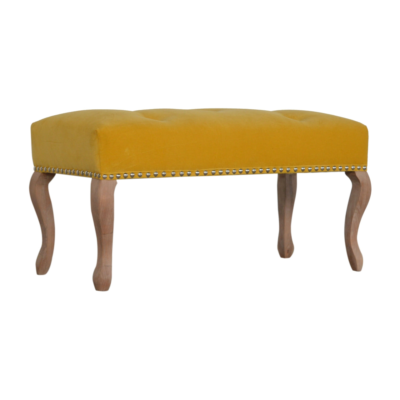French Style Velvet Bench
