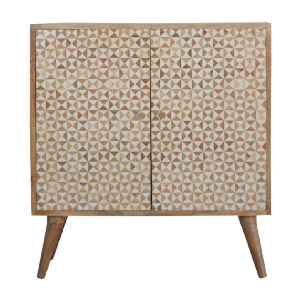 Resin Inlay Wooden Cabinet