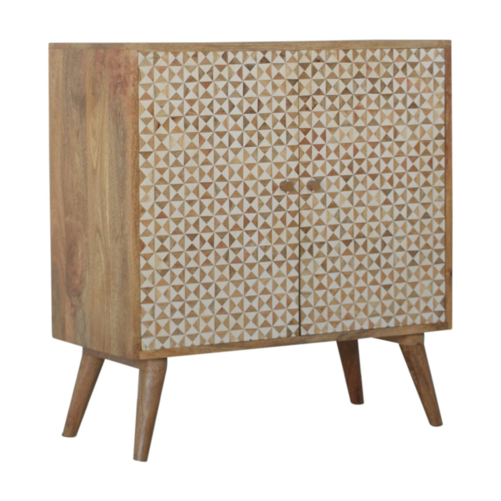 Resin Inlay Wooden Cabinet