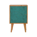 Acadia Bedside Table, Teal