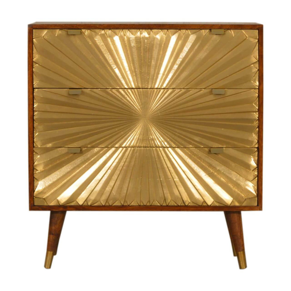 Manilla Chest of Drawers, Brass