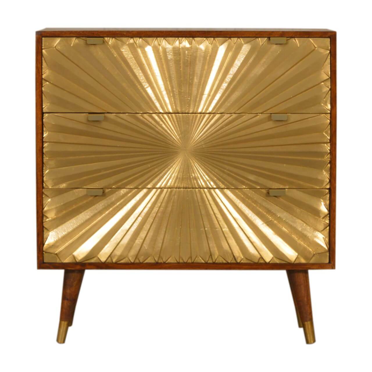 Manilla Chest of Drawers, Brass