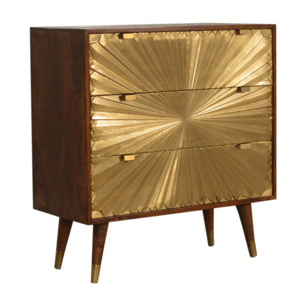 Manilla Chest of Drawers, Brass