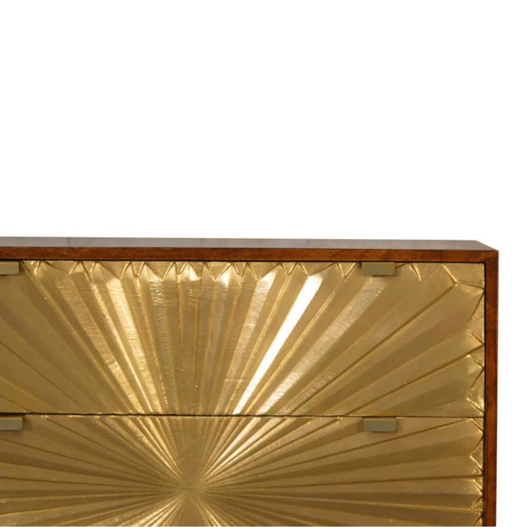 Manilla Chest of Drawers, Brass