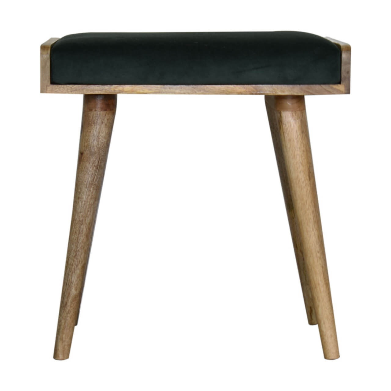 Velvet Tray Bench, Emerald Green