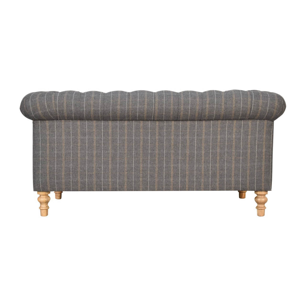 Pewter Tweed Chesterfield Sofa