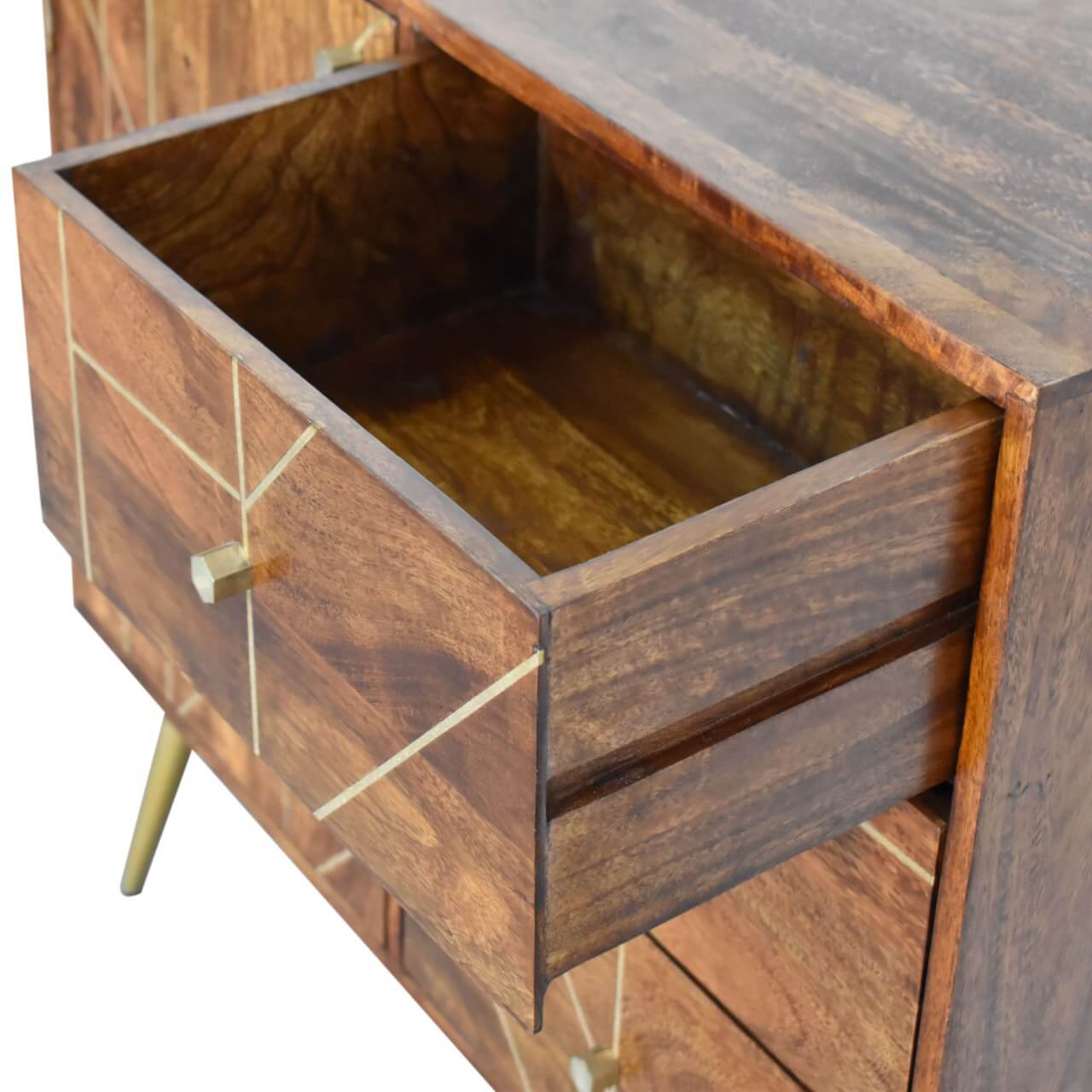 Brass Inlay Sideboard, Chestnut