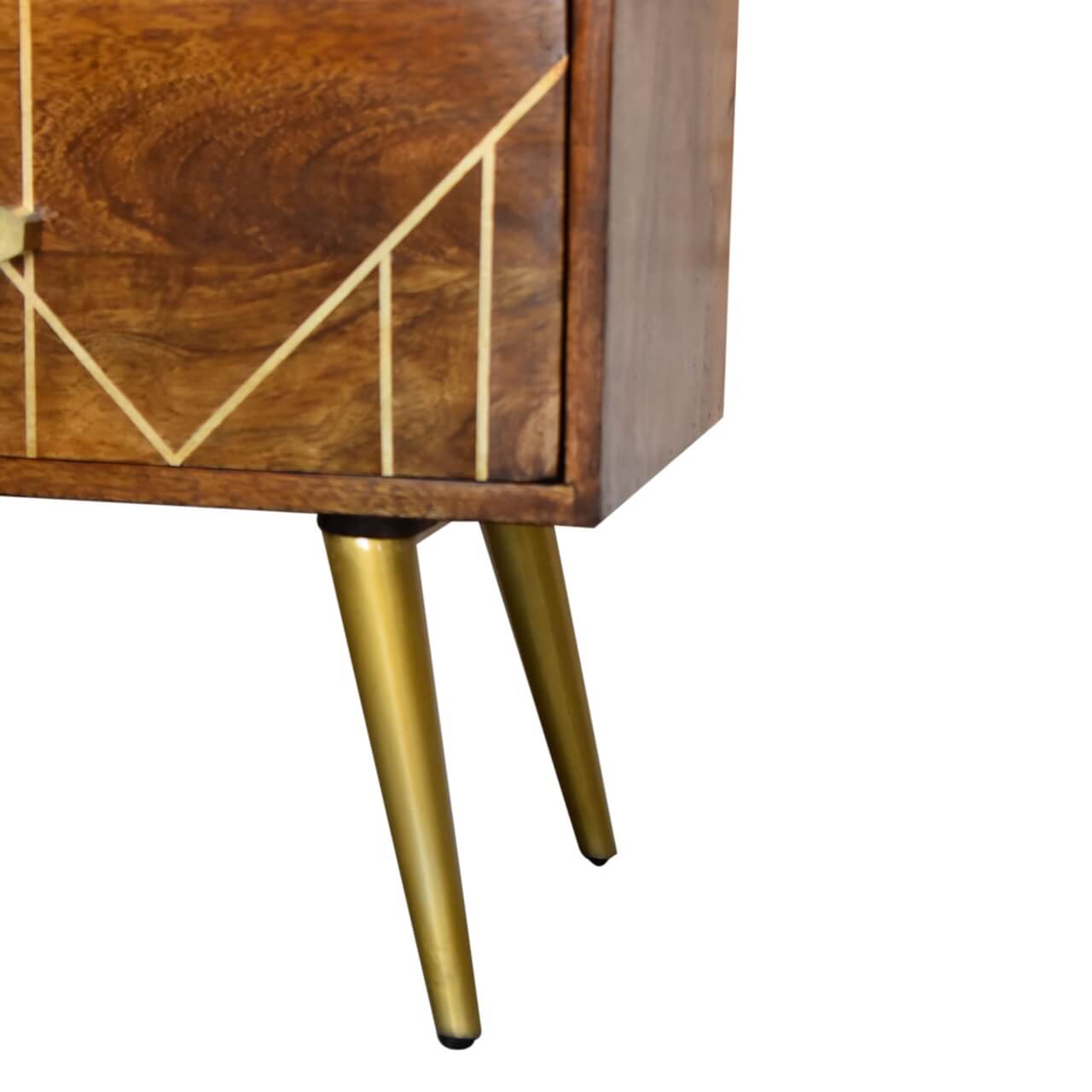 Brass Inlay Sideboard, Chestnut