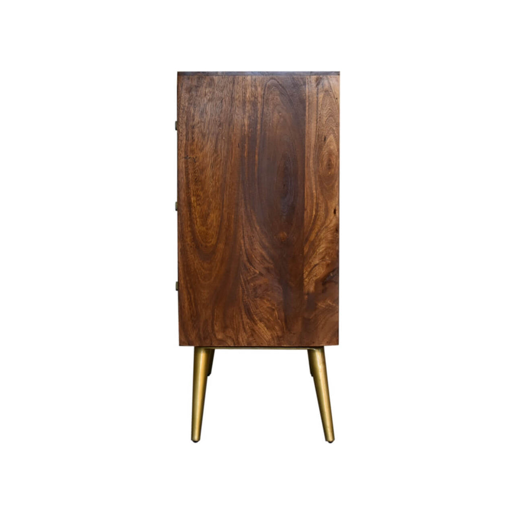 Brass Inlay Sideboard, Chestnut