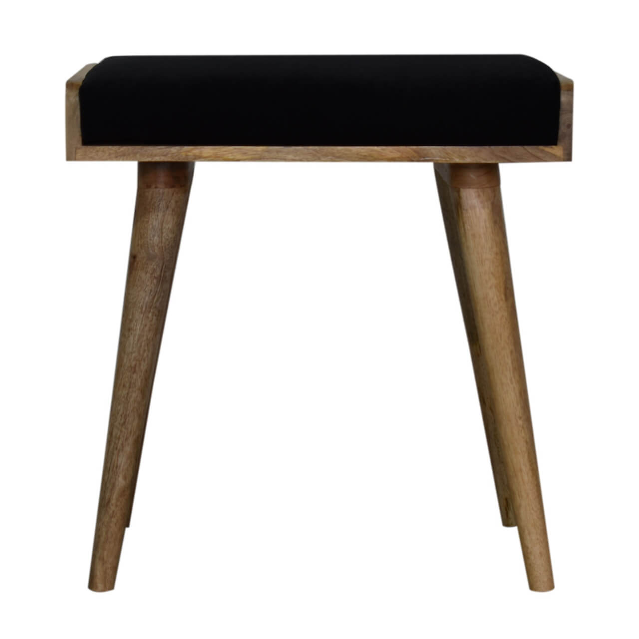 Velvet Tray Bench, Black