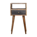 Narrow Bedside Table, Slate Grey