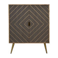 Wooden Cabinet, Cement and Brass