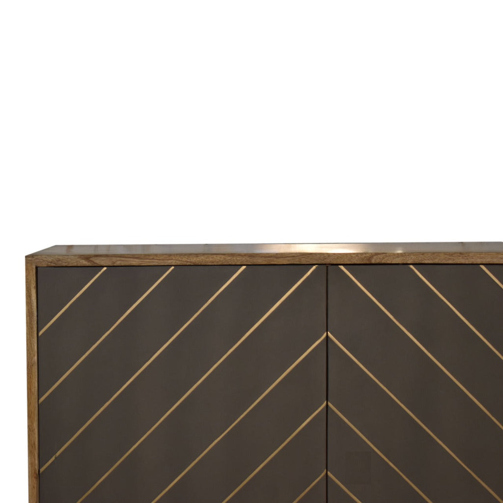 Wooden Cabinet, Cement and Brass
