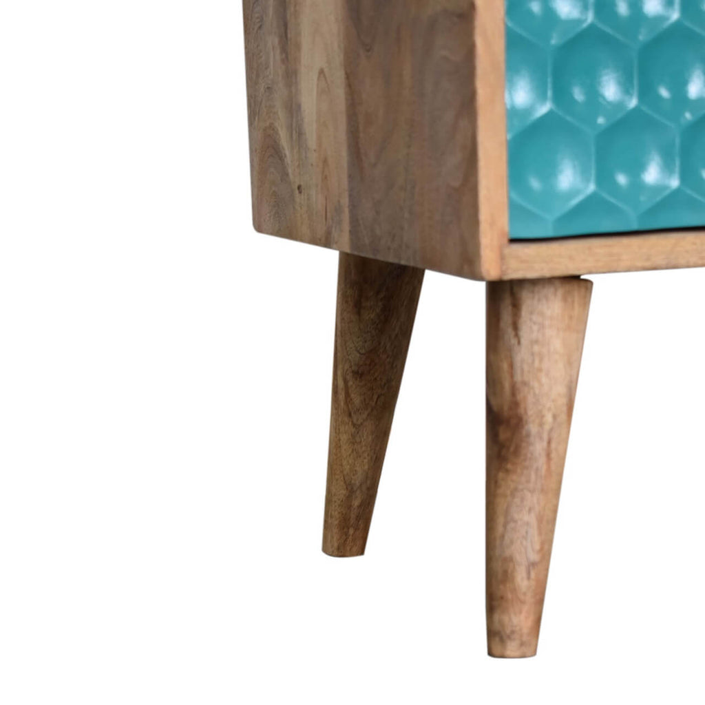 Honeycomb Bedside, Teal