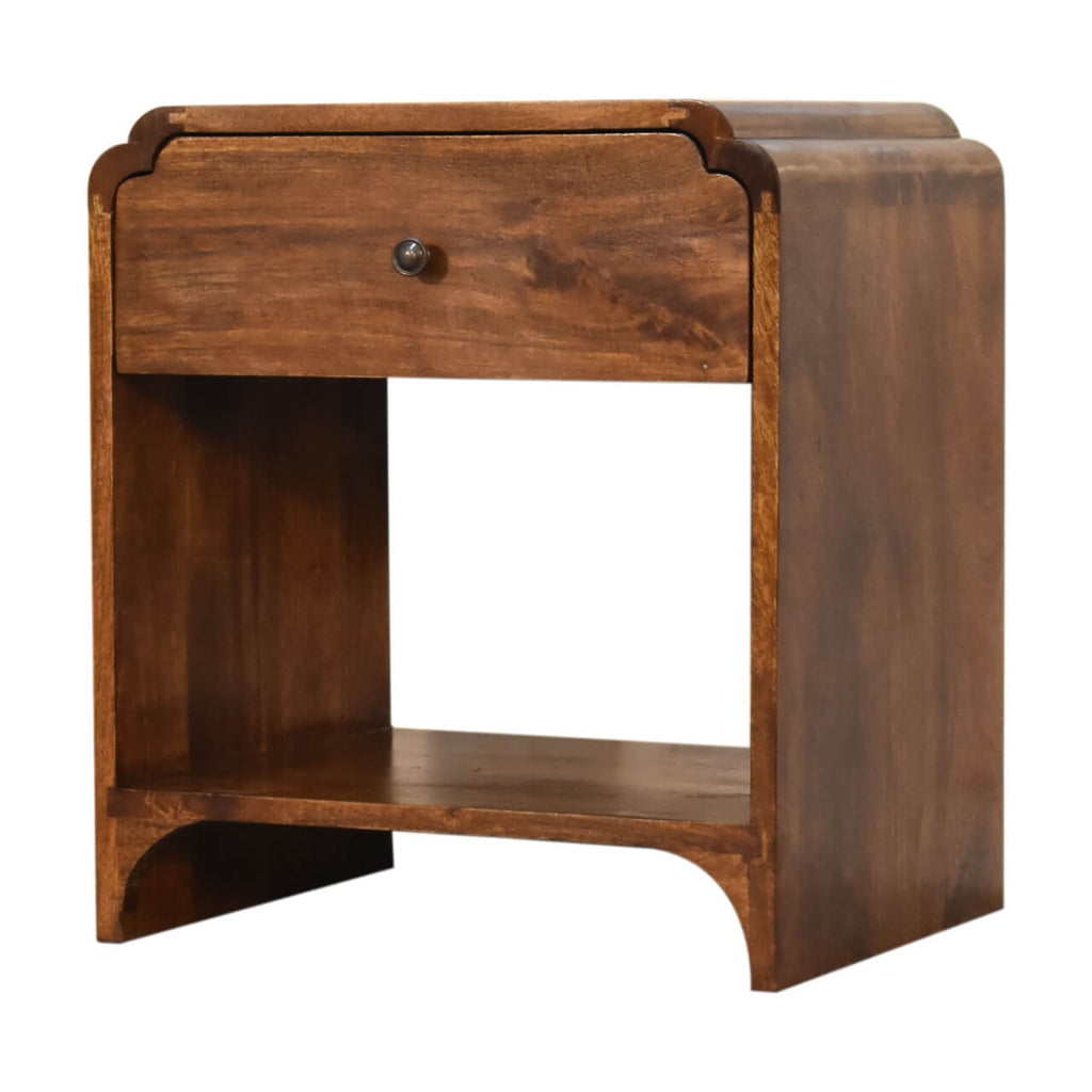 Newton Wooden Bedside Table, Chestnut