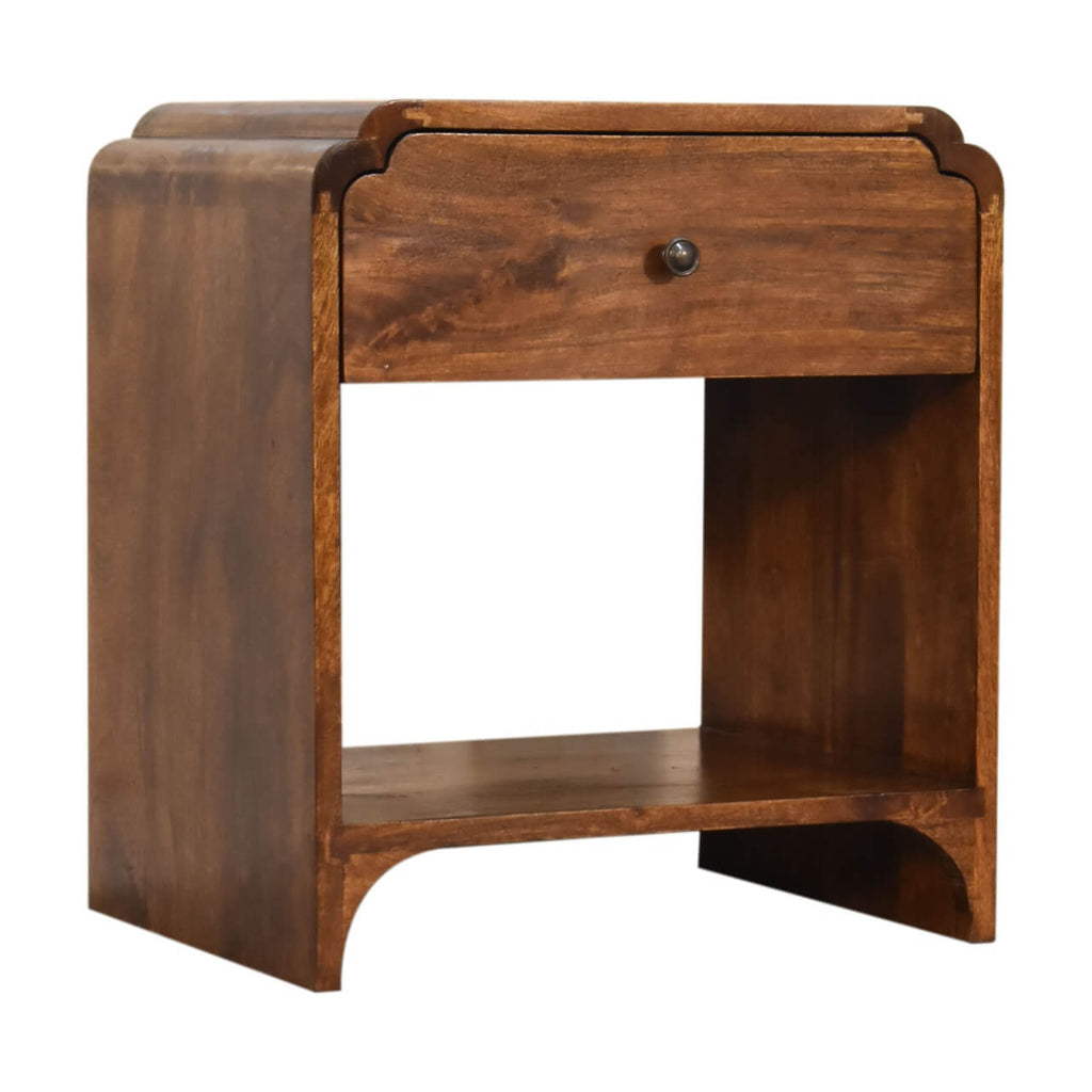 Newton Wooden Bedside Table, Chestnut