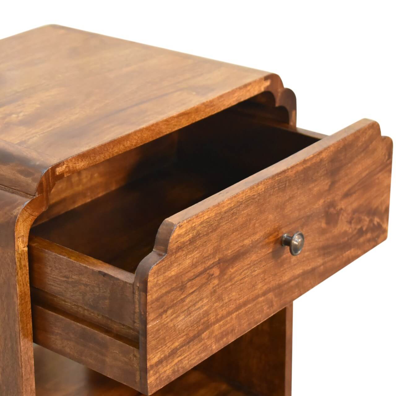 Newton Wooden Bedside Table, Chestnut