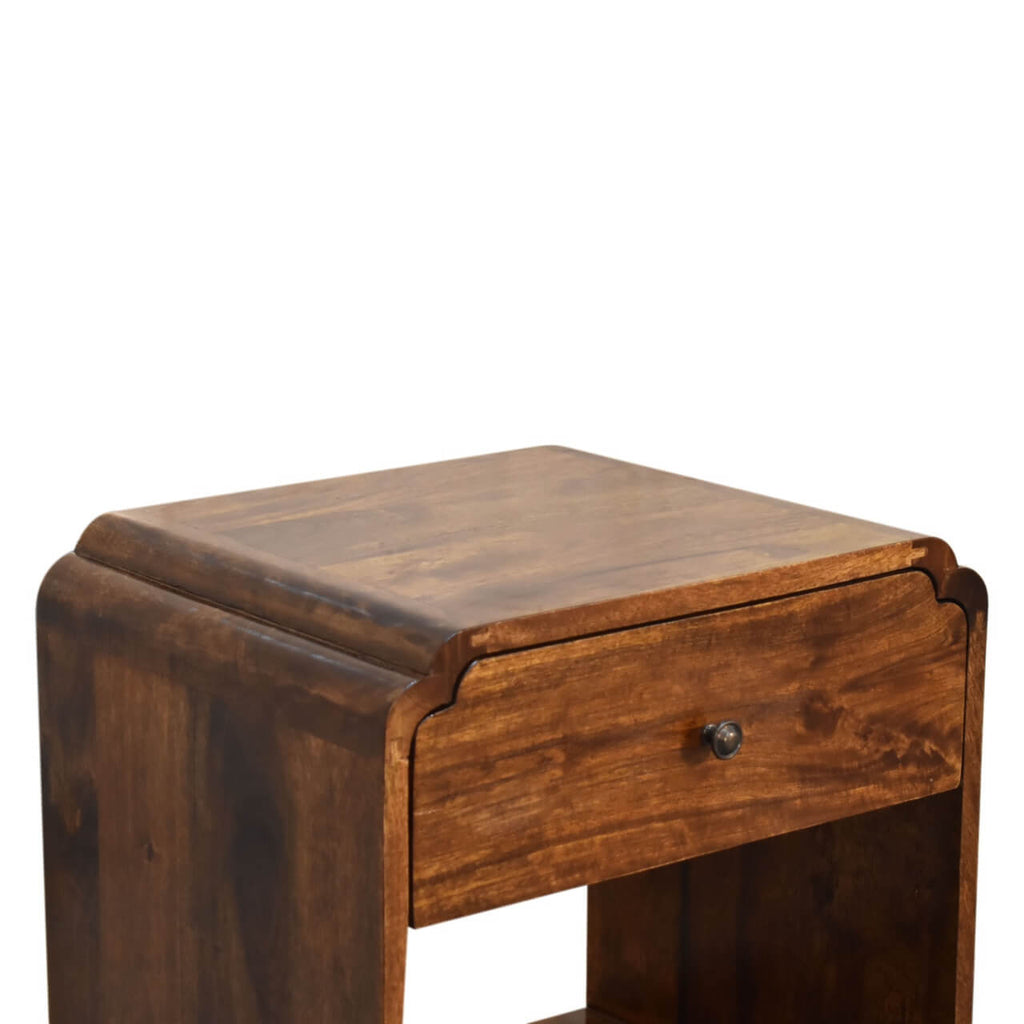 Newton Wooden Bedside Table, Chestnut