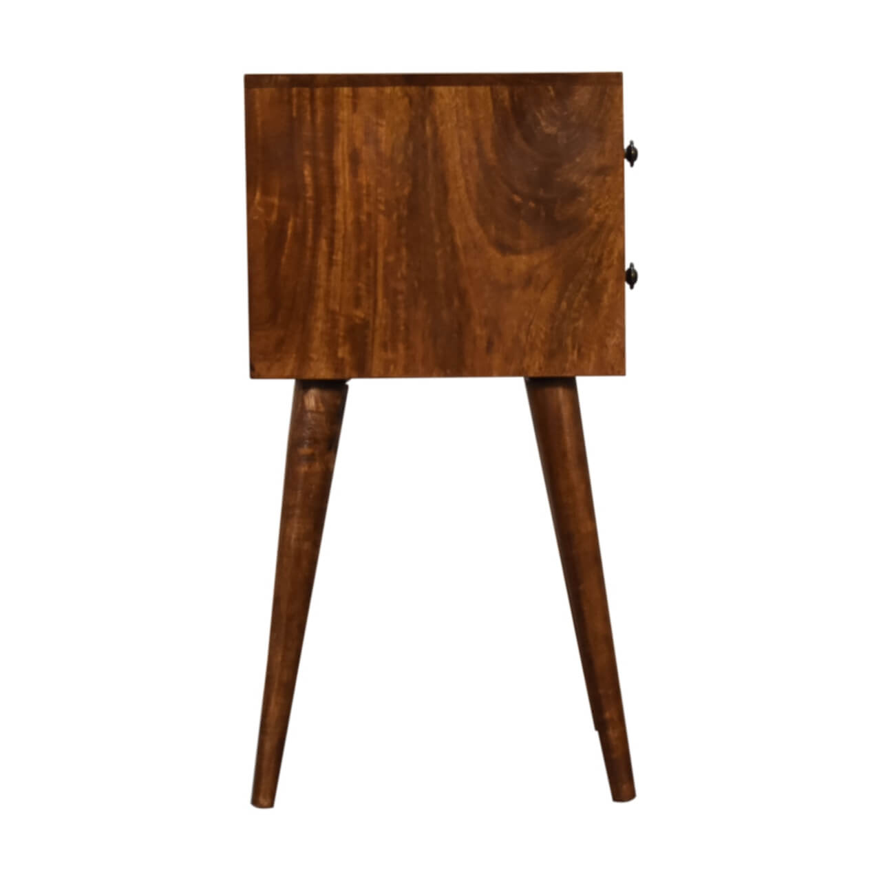 Narrow 2 Drawer Bedside, Chestnut