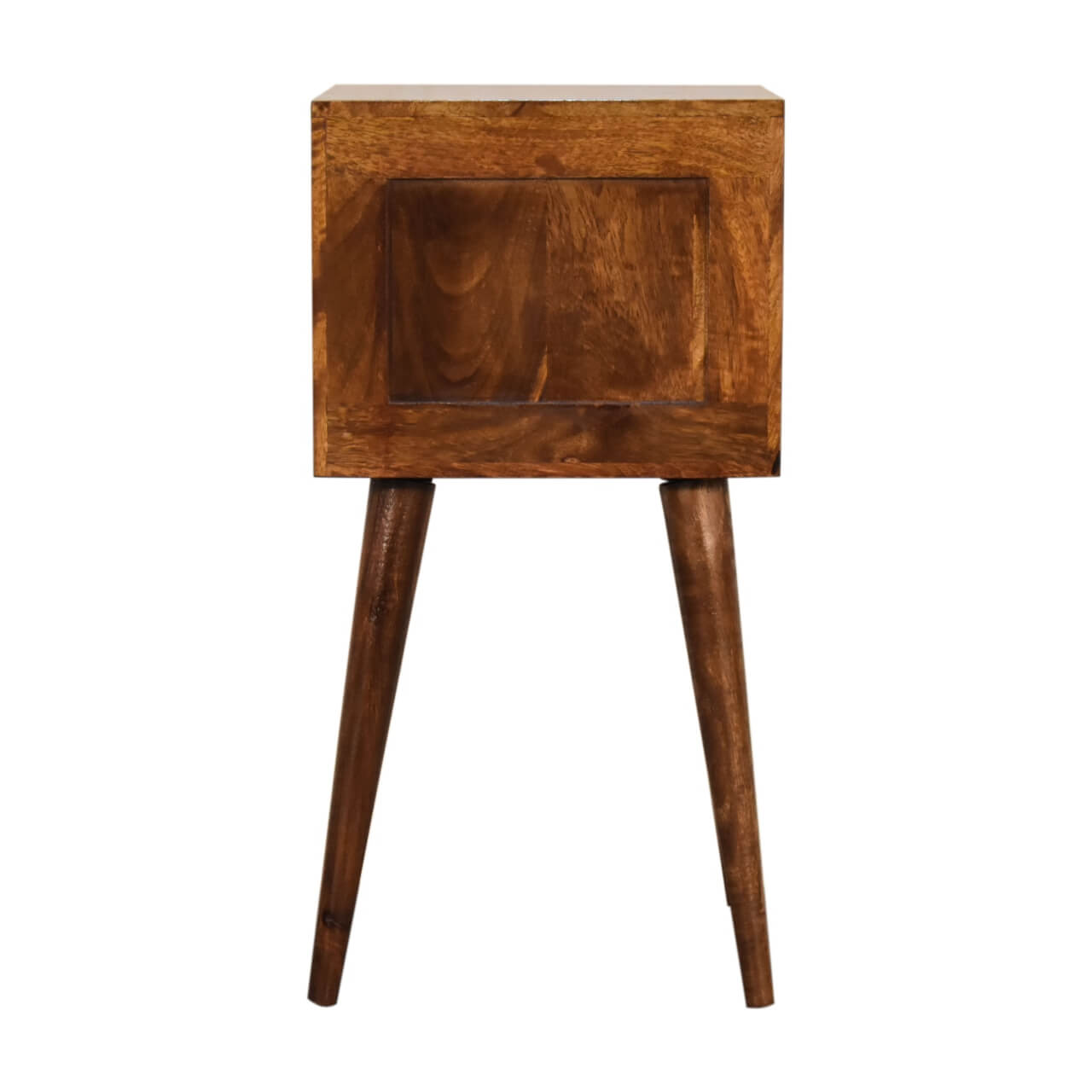 Narrow 2 Drawer Bedside, Chestnut