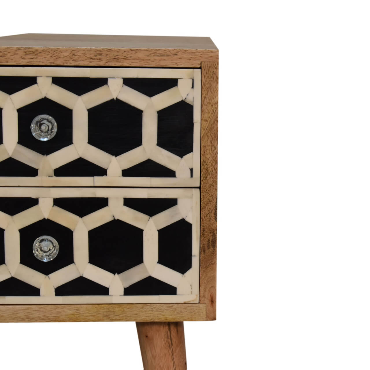 Narrow Bone Inlay Bedside