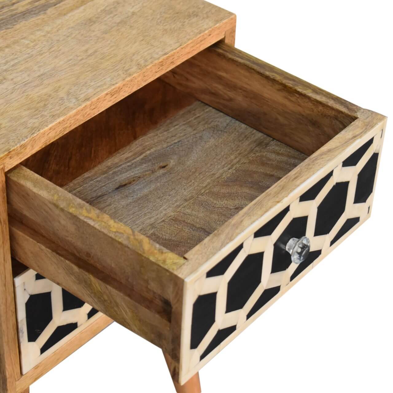 Narrow Bone Inlay Bedside