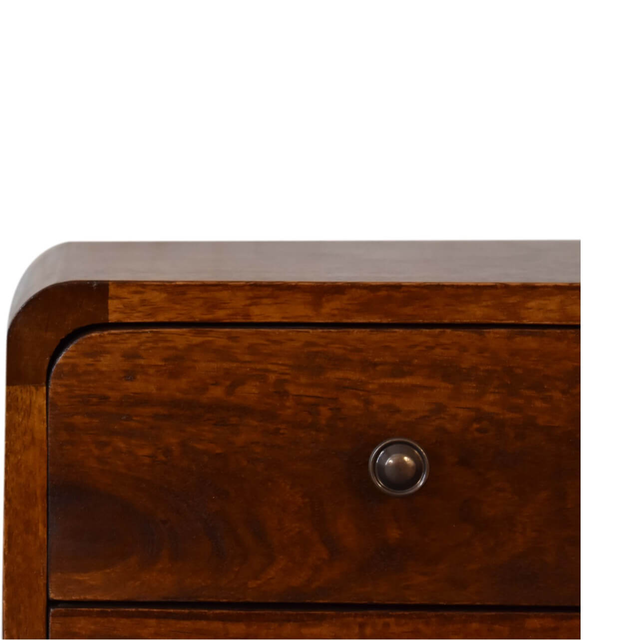 Arto 2 Drawer Narrow Bedside, Chestnut