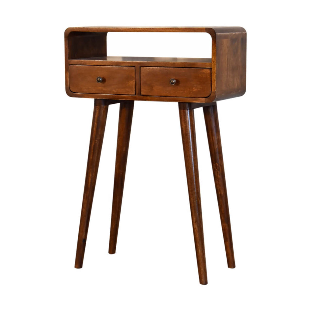Arto Narrow Console Table, Chestnut