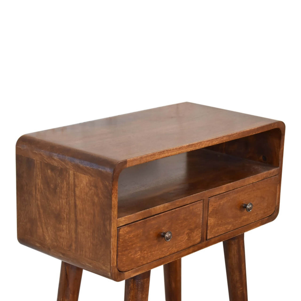 Arto Narrow Console Table, Chestnut