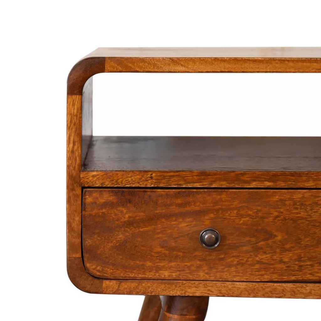 Arto Narrow TV Stand, Chestnut