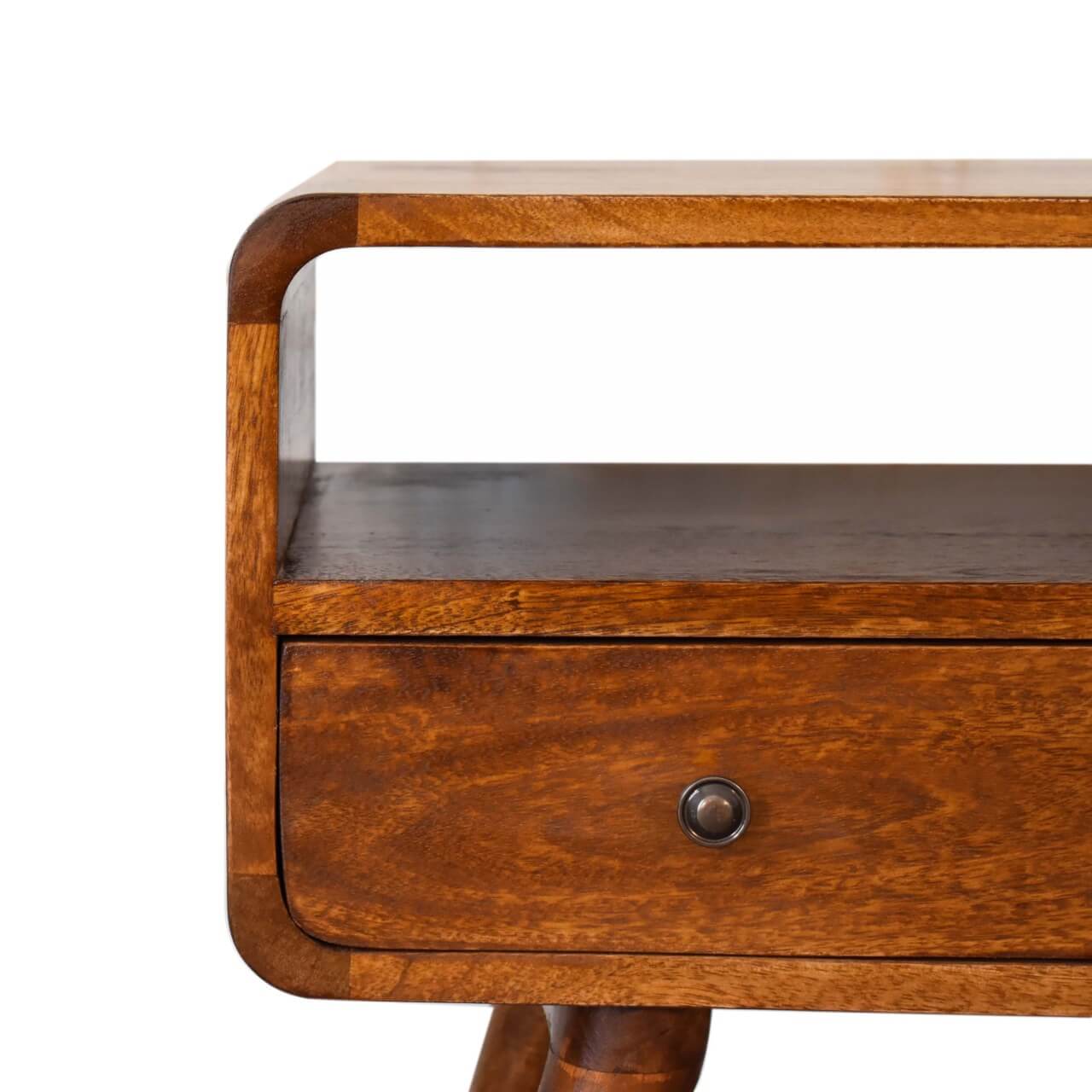 Arto Narrow TV Stand, Chestnut