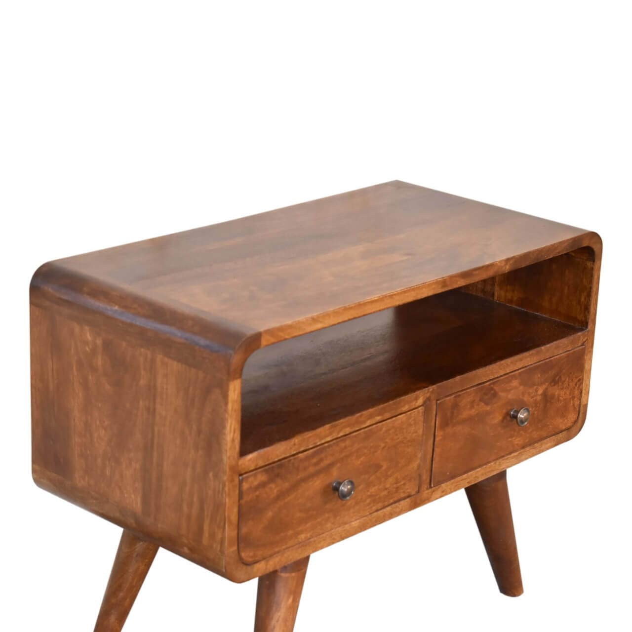 Arto Narrow TV Stand, Chestnut