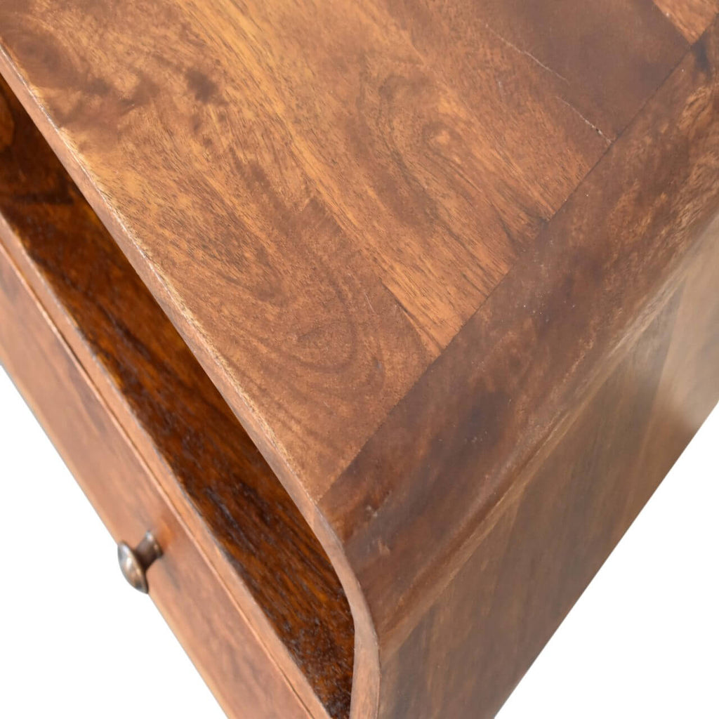 Arto Narrow TV Stand, Chestnut