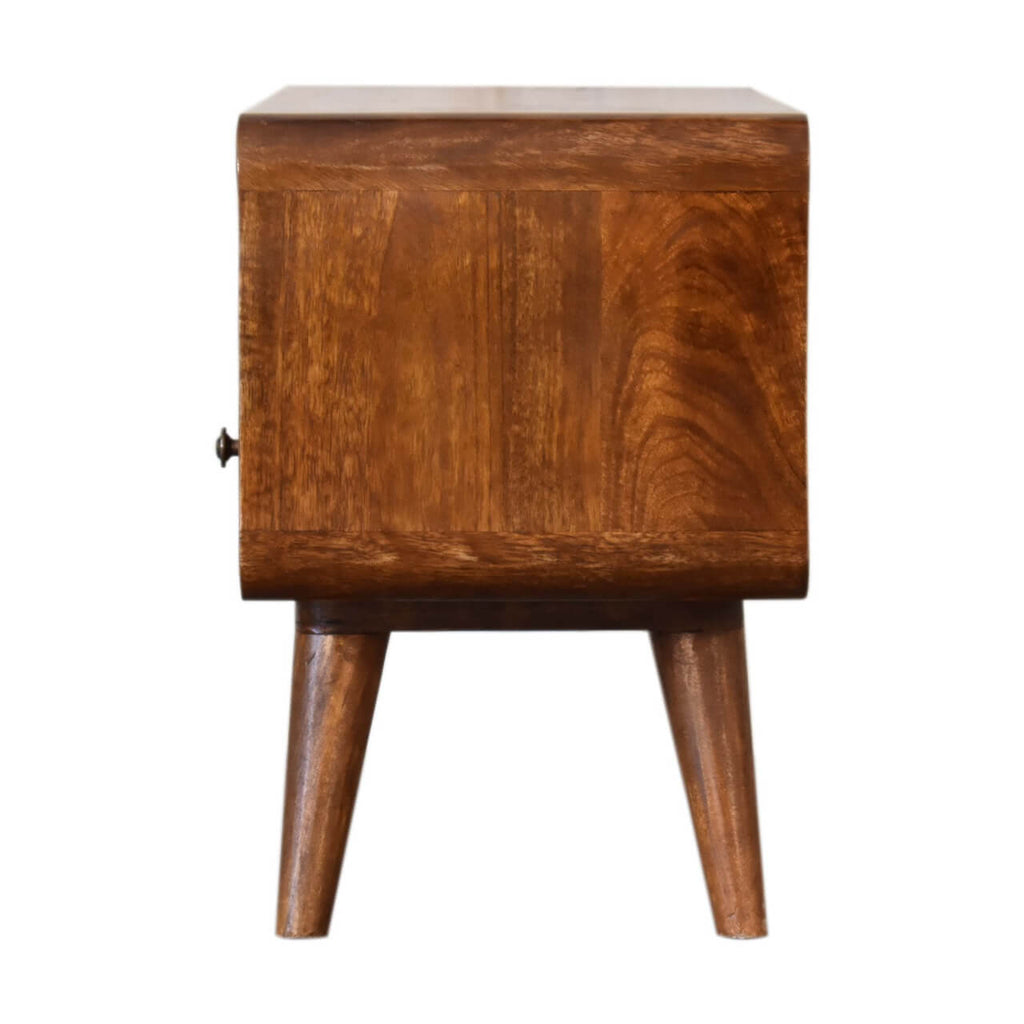 Arto Narrow TV Stand, Chestnut